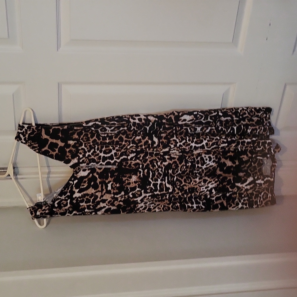 VENUS Leopard Print High Low Dress